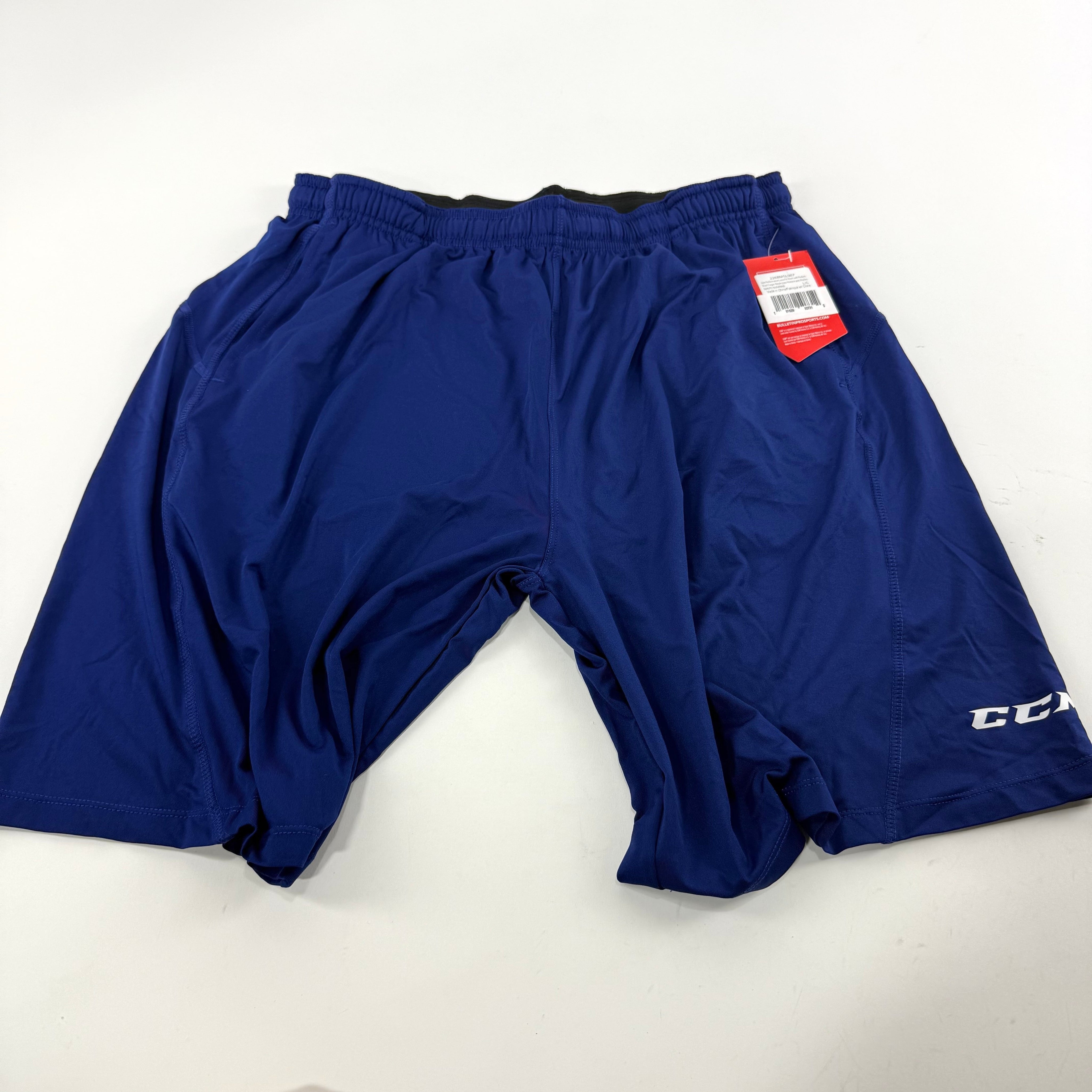 New Navy CCM Mens Loose Fit Short with Pockets | Senior L | #191520507312 - Top Flight Hockey
