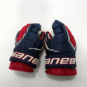 Used Navy/Red/White Bauer Supreme 3S Pro Gloves | 14" | A4 - Top Flight Hockey