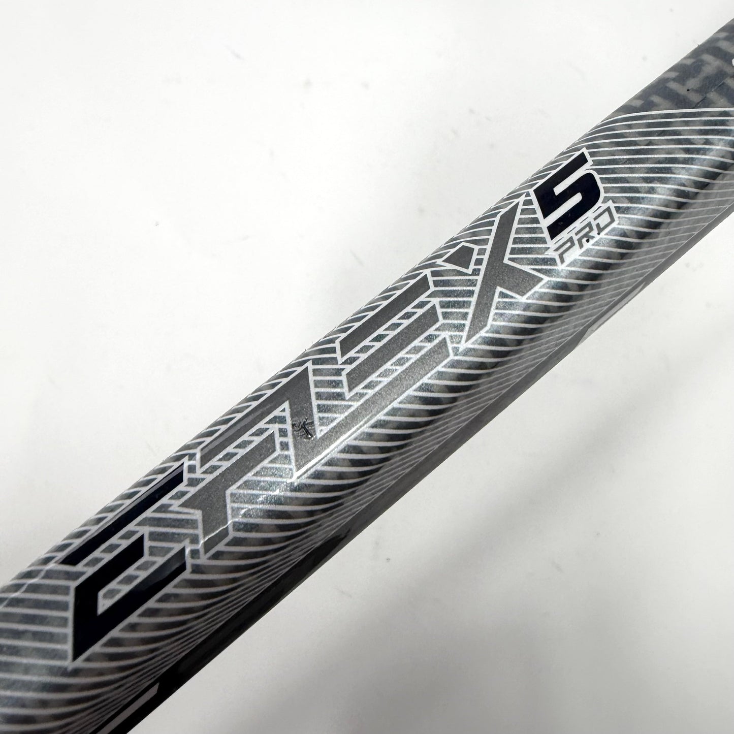 New Regular Blue and White CCM Eflex 5 Pro Lite Goalie Stick | 26" Paddle Heel Curve | M498