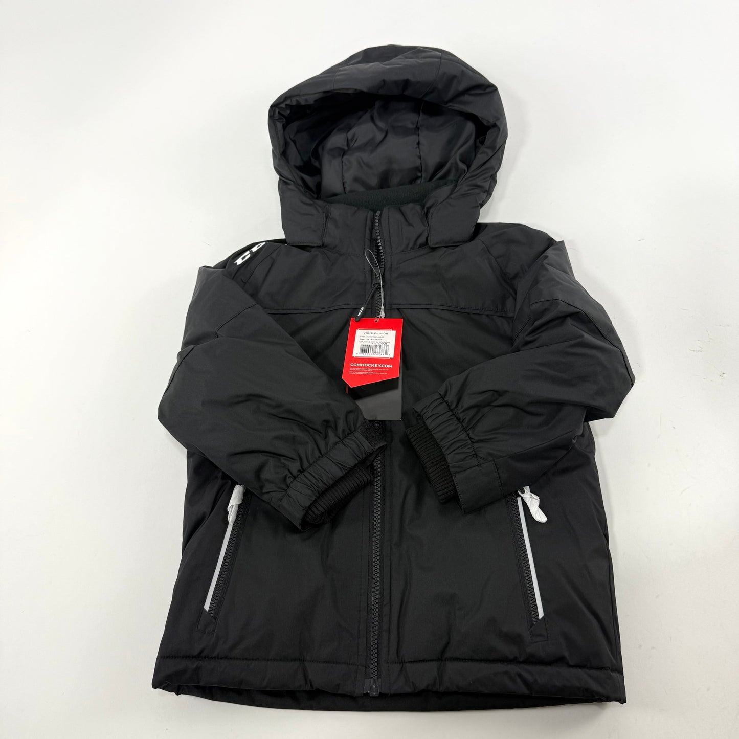 New Black CCM Youth Team Winter Jacket | Youth XXS | #888600282862