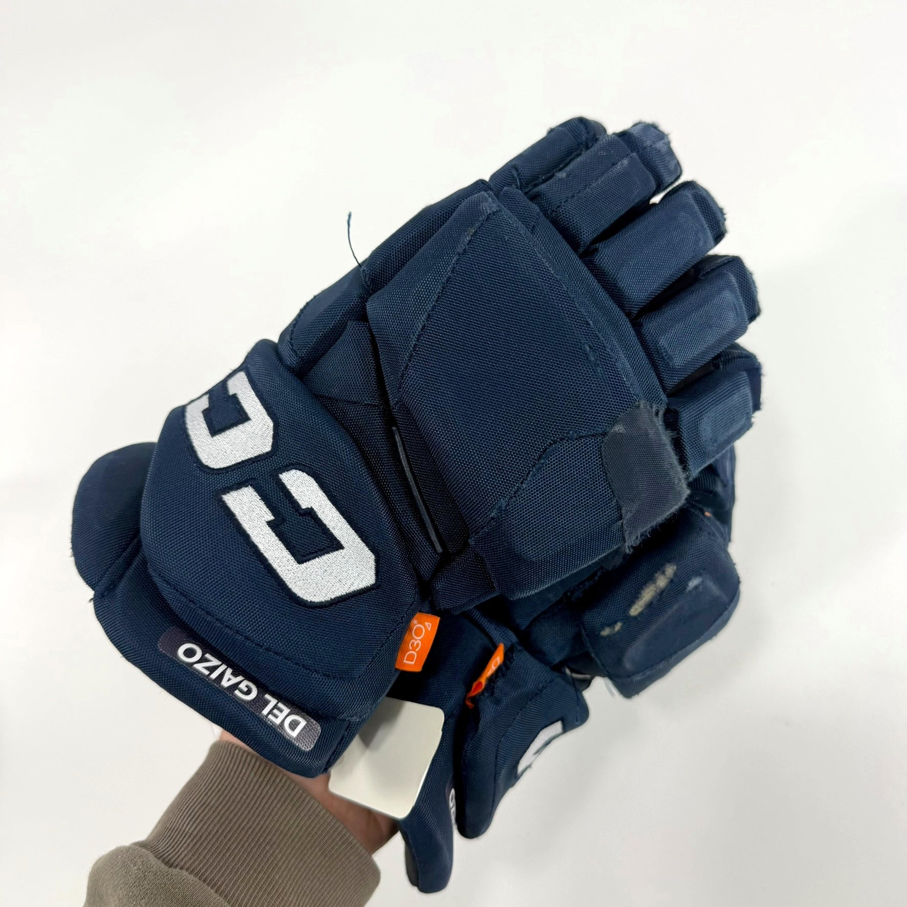 Used Navy CCM Jetspeed Pro Gloves | 14" | D379