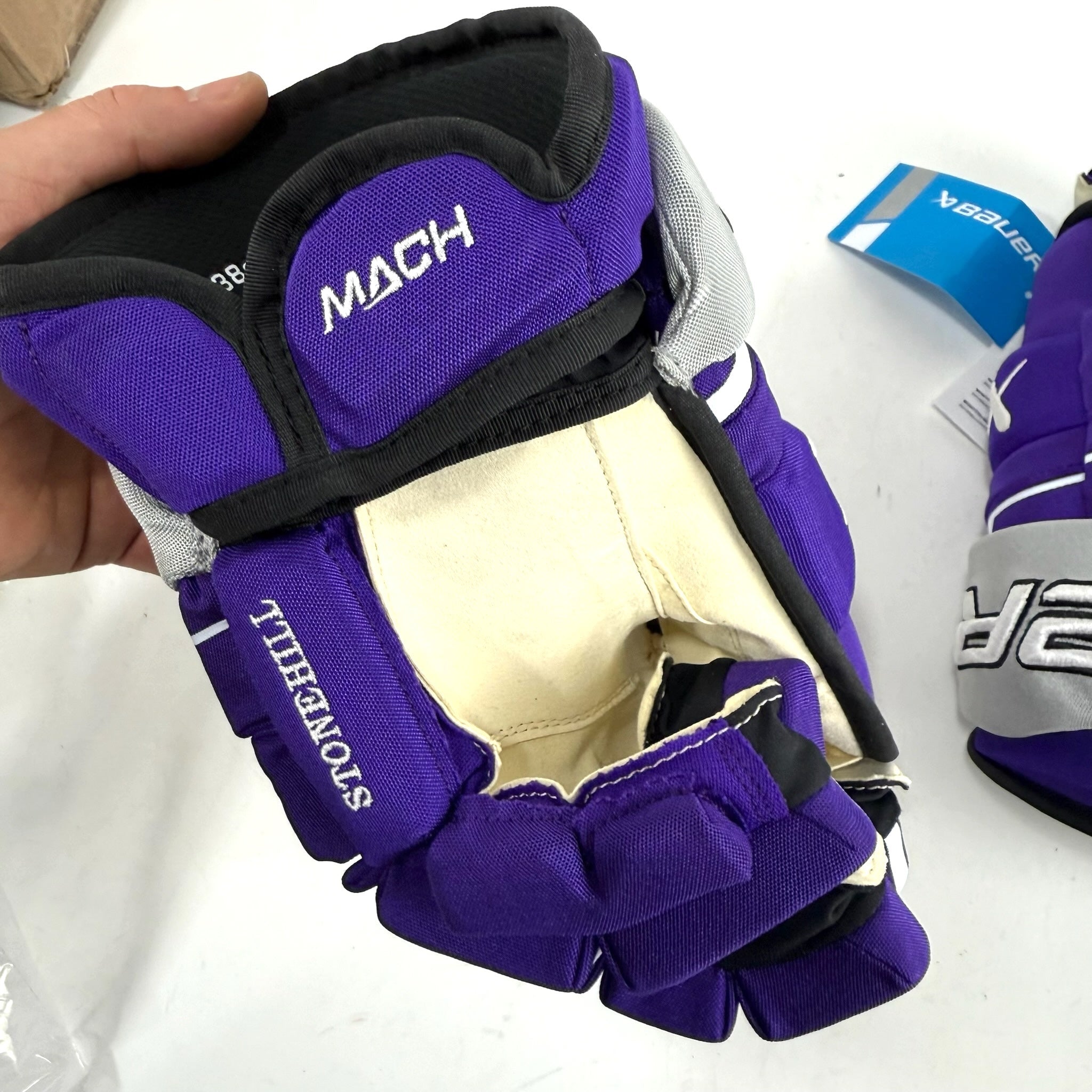 Brand New Purple Bauer Mach Pro Stock Hockey Gloves - 15" - Top Flight Hockey