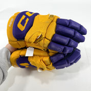 Used Yellow and Purple CCM Jetspeed Gloves | 14" | E557 - Top Flight Hockey