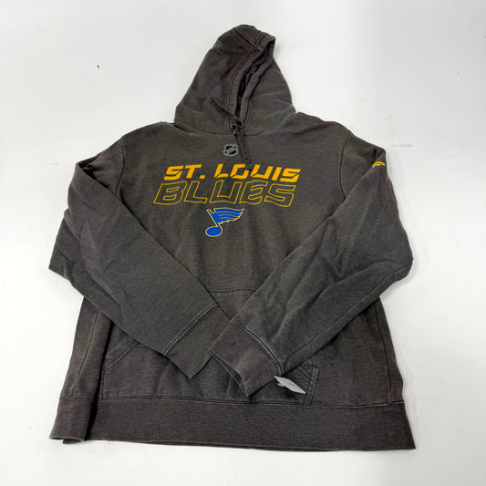 Used Grey Fanatics St. Louis Blues Cotton Hoodie | Senior XL | AB239 - Top Flight Hockey