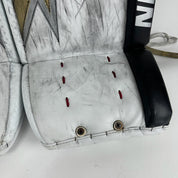 Used Vegas Knights White and Gold Vaughn V9 Goalie Leg Pads | Saville | 35+1"