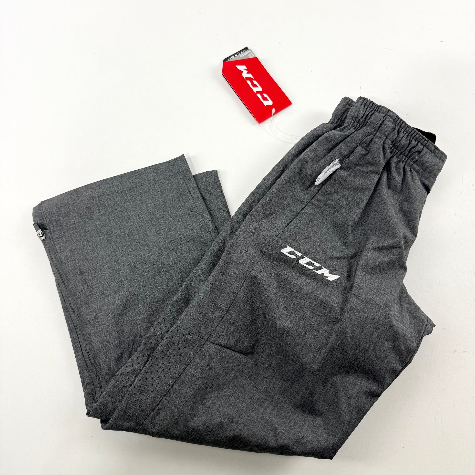 New Dark Grey CCM Youth Premium Hockey Warm Up Pant | Youth S | #888600267654 - Top Flight Hockey