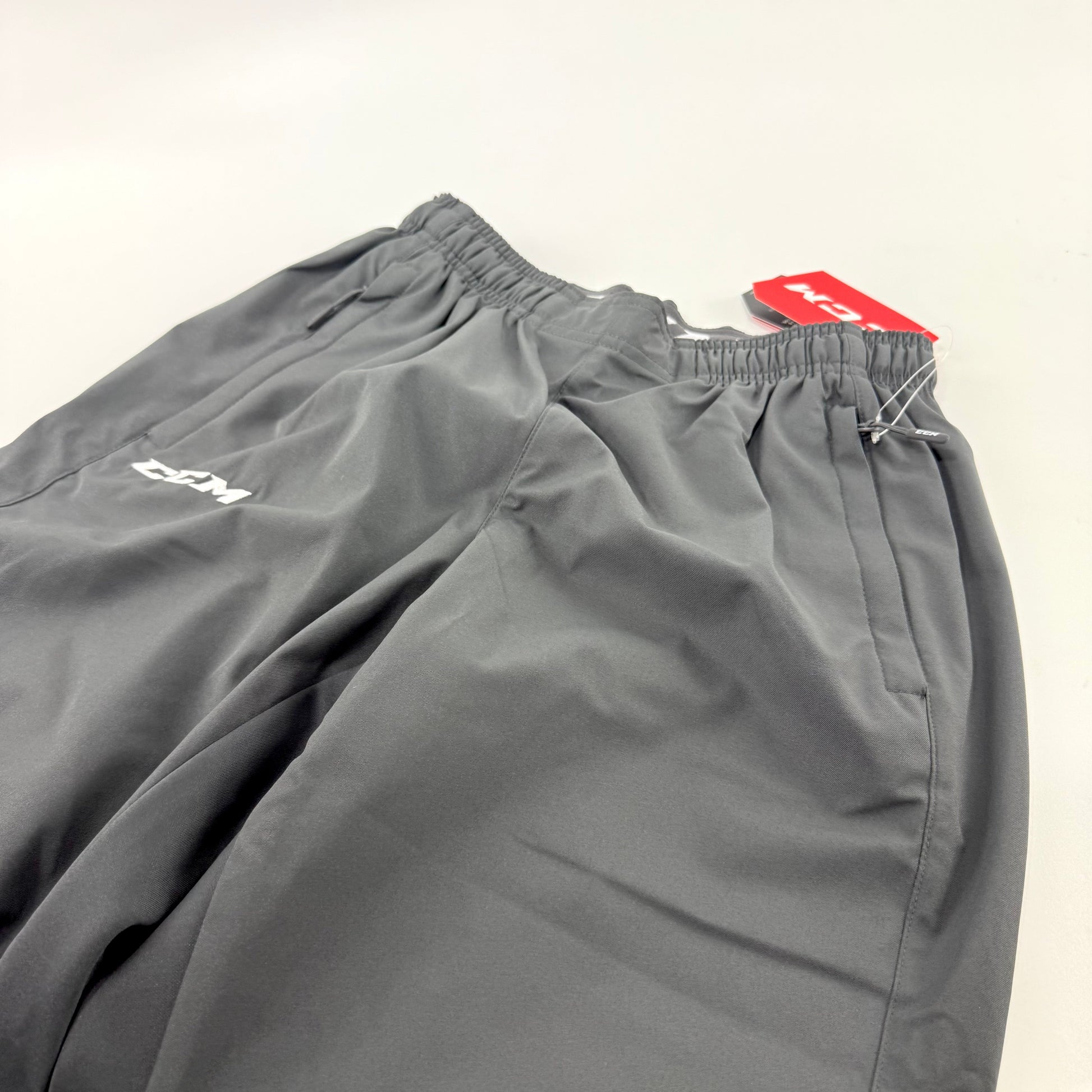 New Charcoal CCM Adult Hockey Warm Up Pants | S | #888600716107 - Top Flight Hockey