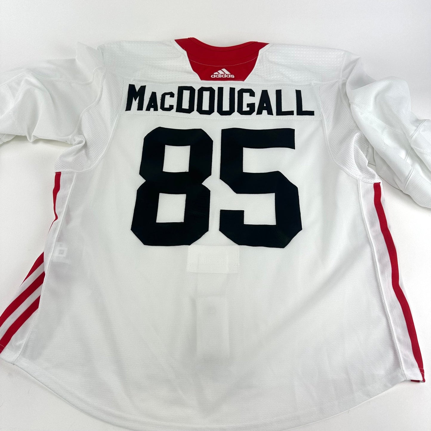 MACDOUGALL #85 - White Chicago Blackhawks Camp / Practice Jersey - Adidas MIC Size 58