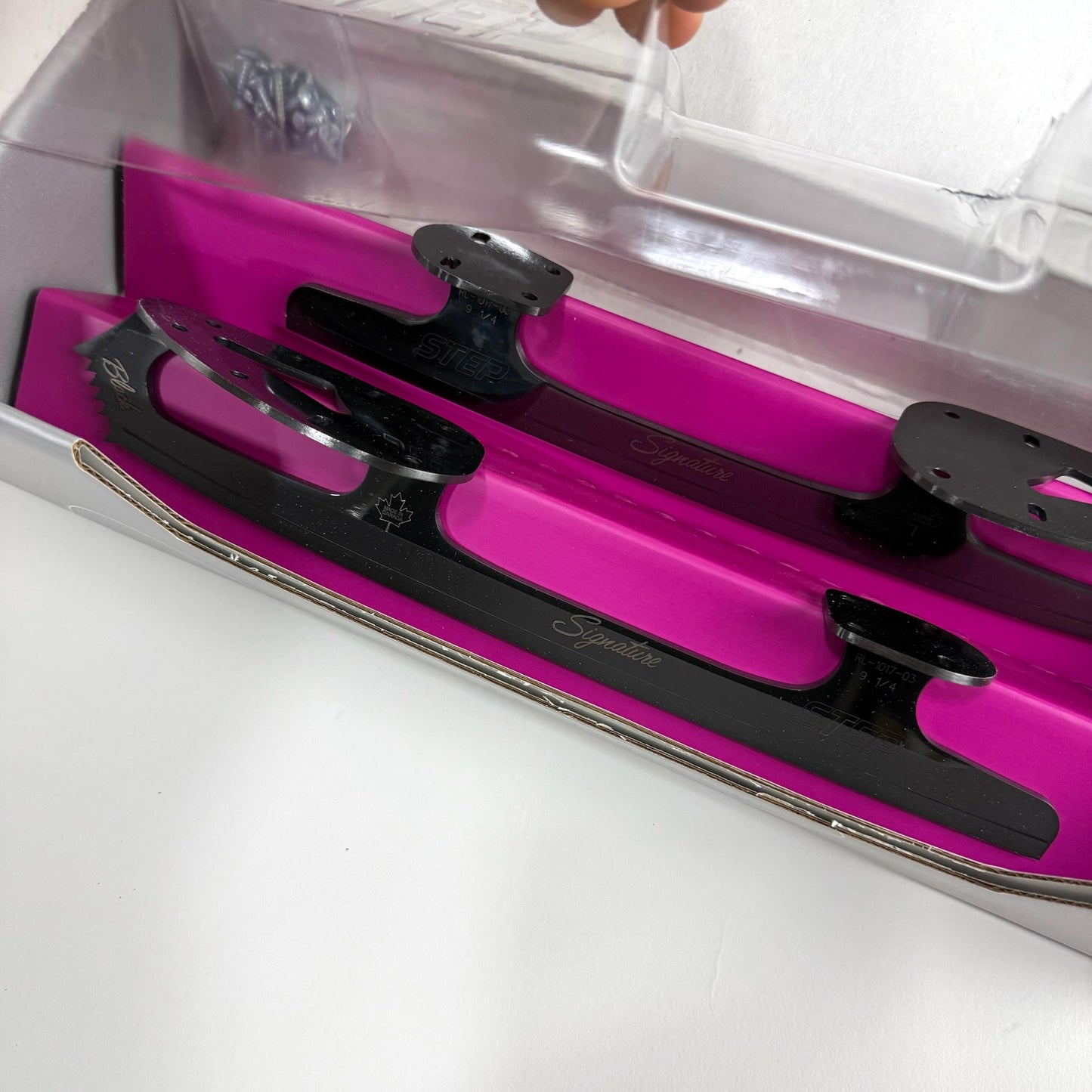 Brand New Figure Skate Step Steel Holders - Signature / S04SS / BlackSteel / 9 1/4 - SKU#E345 - Top Flight Hockey