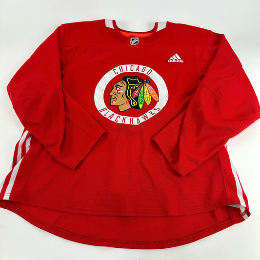 FELCMAN #75 - Red Chicago Blackhawks Practice Jersey - Adidas MIC Size 58