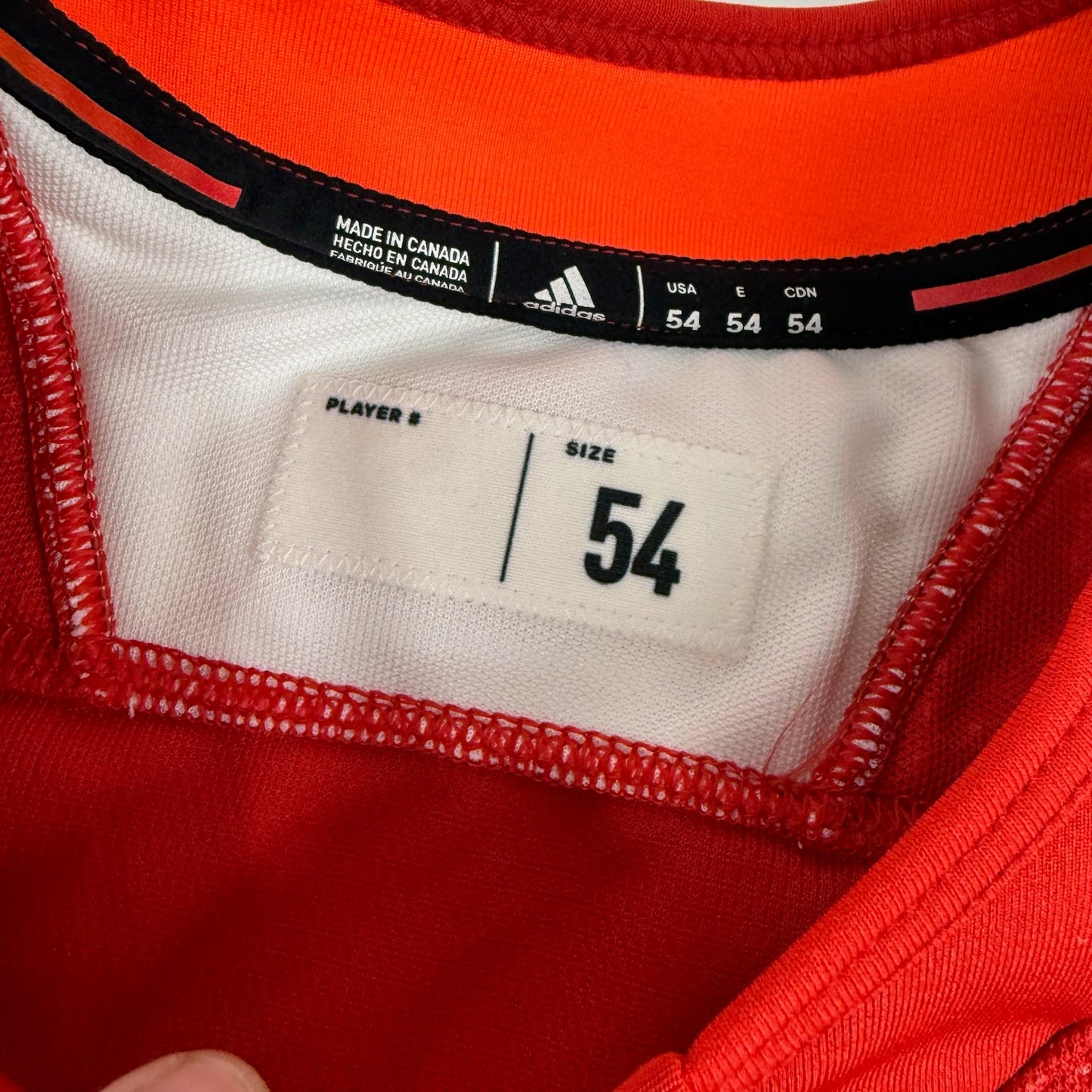 Brand New MIC Red Adidas Practice Jersey - Size 54