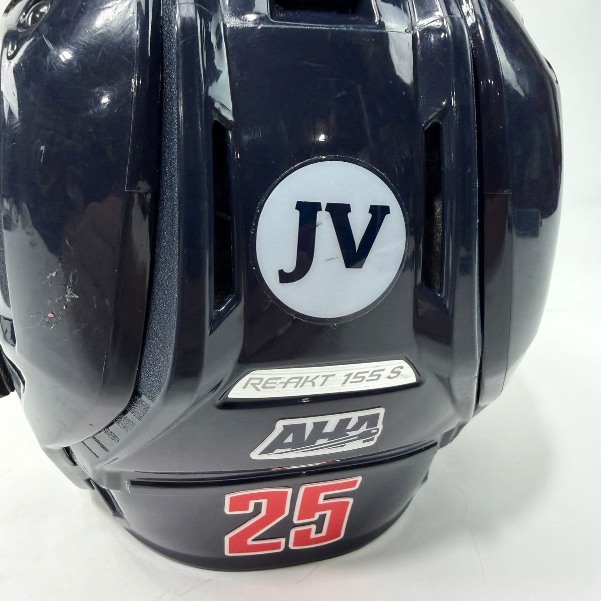 Used Navy Bauer Re-Akt 155 Helmet with Cage | Senior Small | AB669