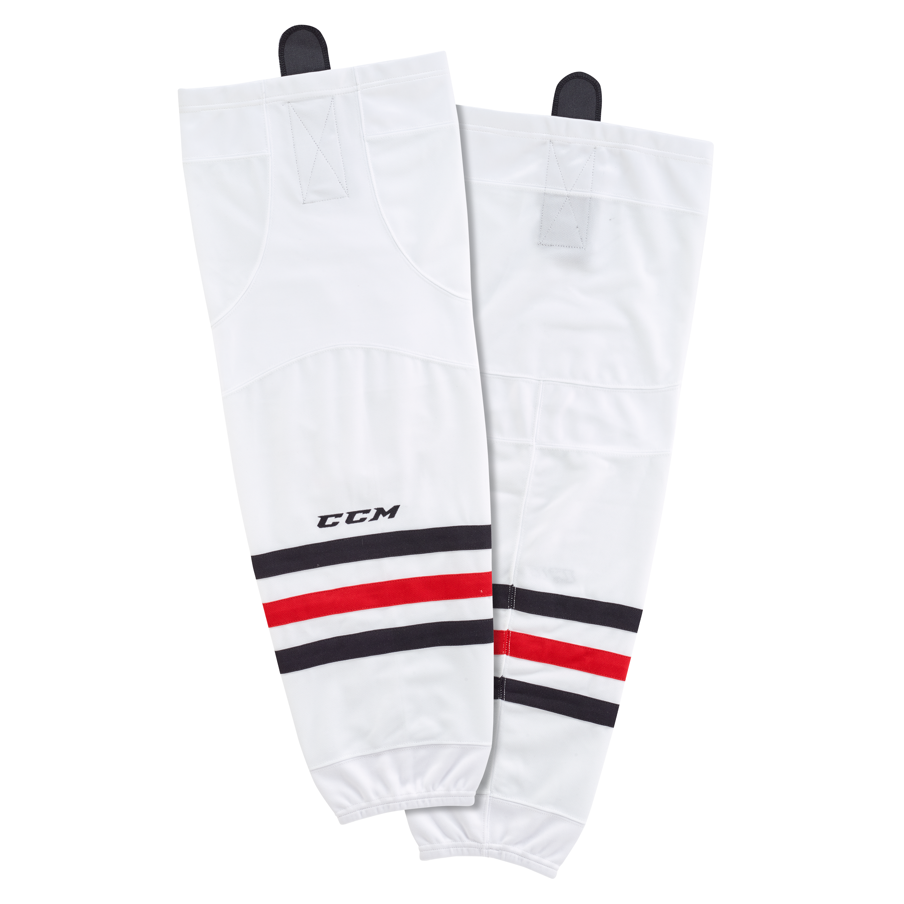 Brand New - Chicago Blackhawks Away CCM Quicklite 8000 Hockey Socks - Junior - Top Flight Hockey