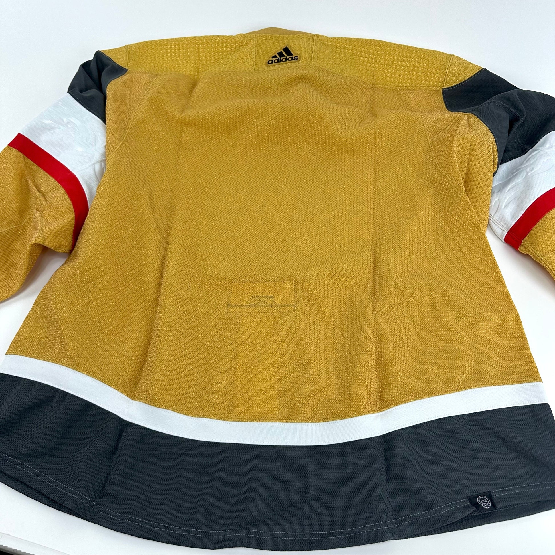 Brand New GOLD Primegreen Vegas Golden Knights MIC Made in Canada Blank Game Jersey - Size 60 - Top Flight Hockey