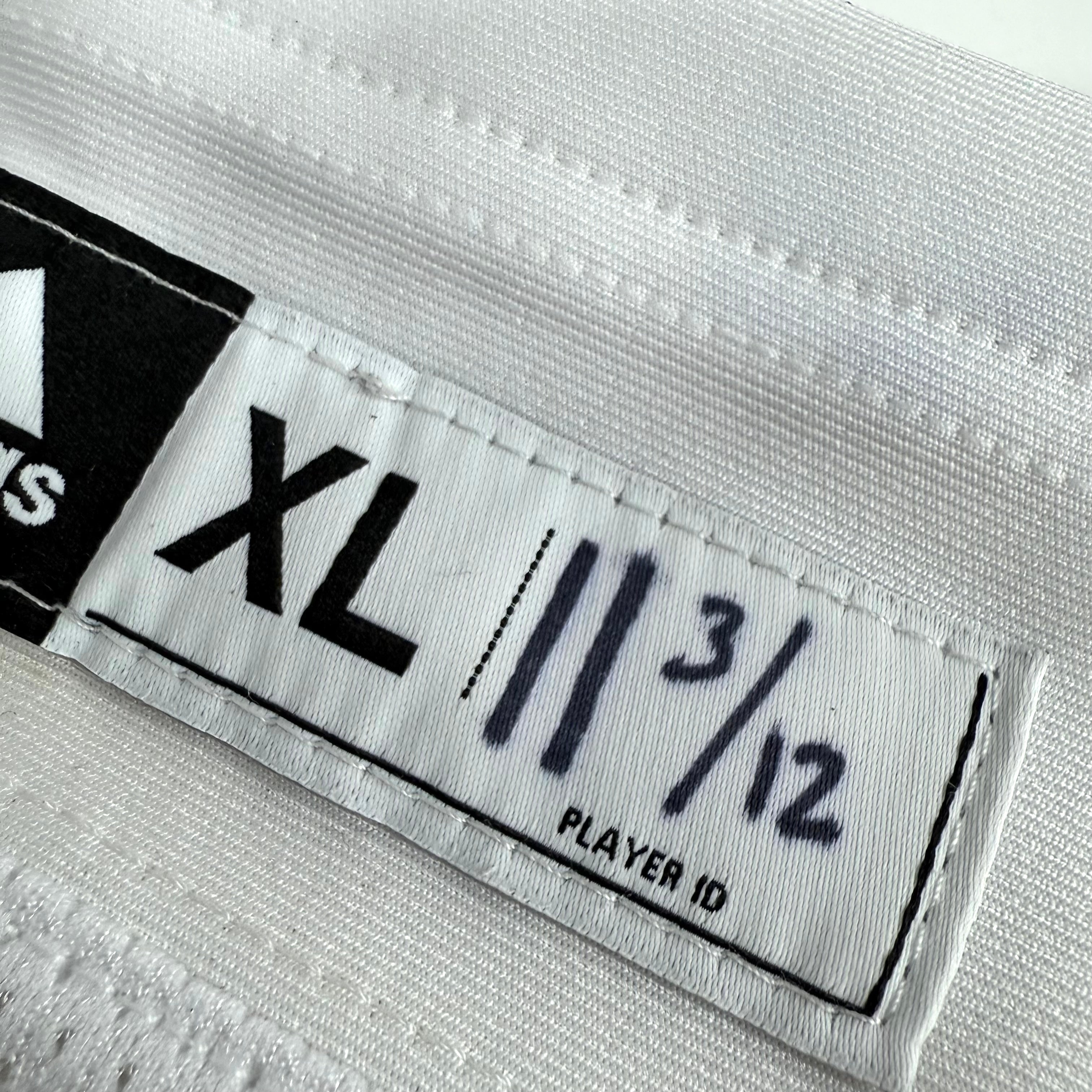 Used Anze Kopitar White Adidas LA Kings Socks | XL - Pair used 3/12 - Top Flight Hockey