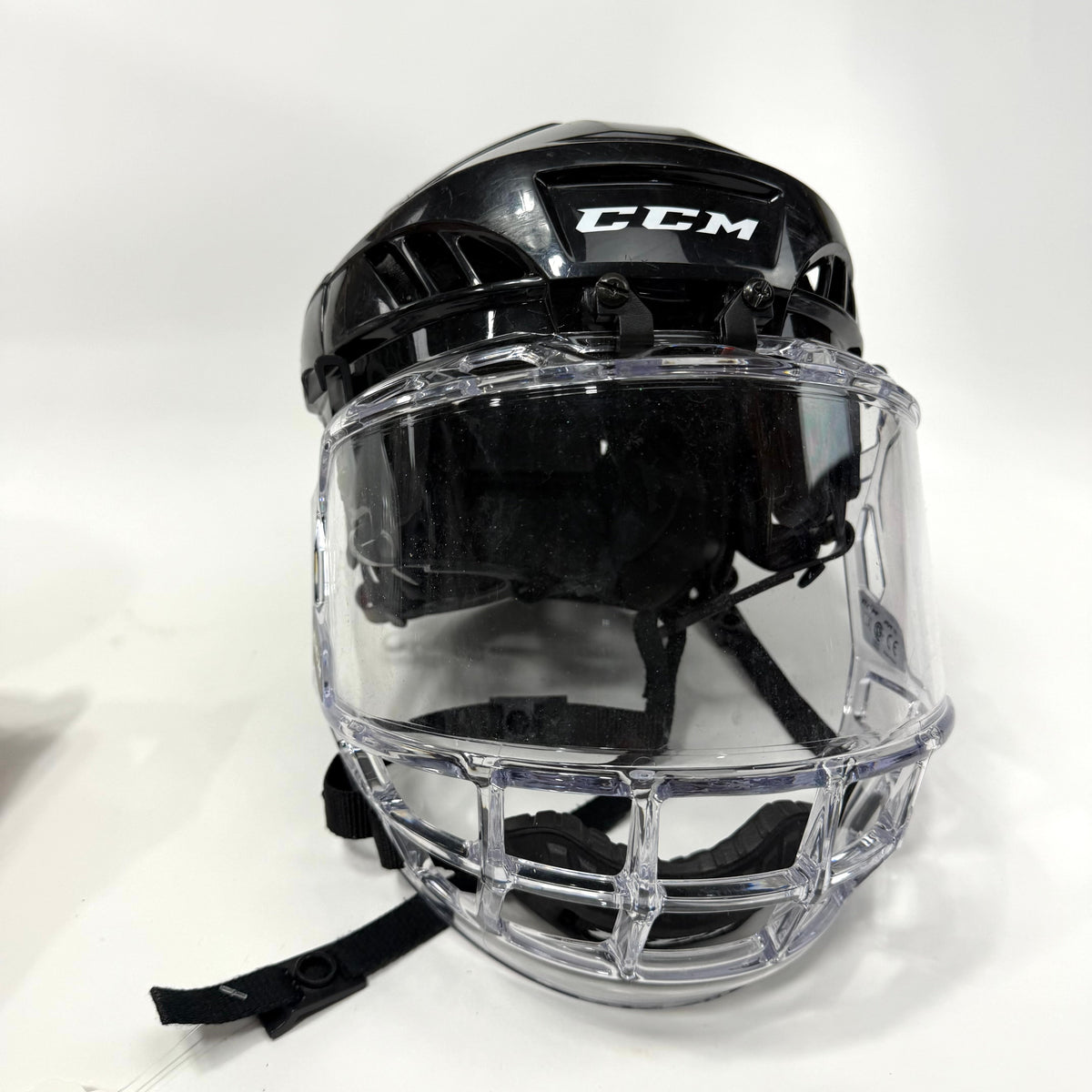 Used Black CCM FL40 Helmet with CCM Bubble | Senior Medium | AB223