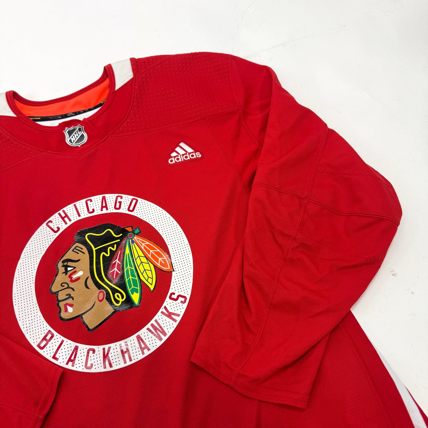 Used Red Chicago Blackhawks Adidas MIC Practice Jersey | Size 58 - Top Flight Hockey