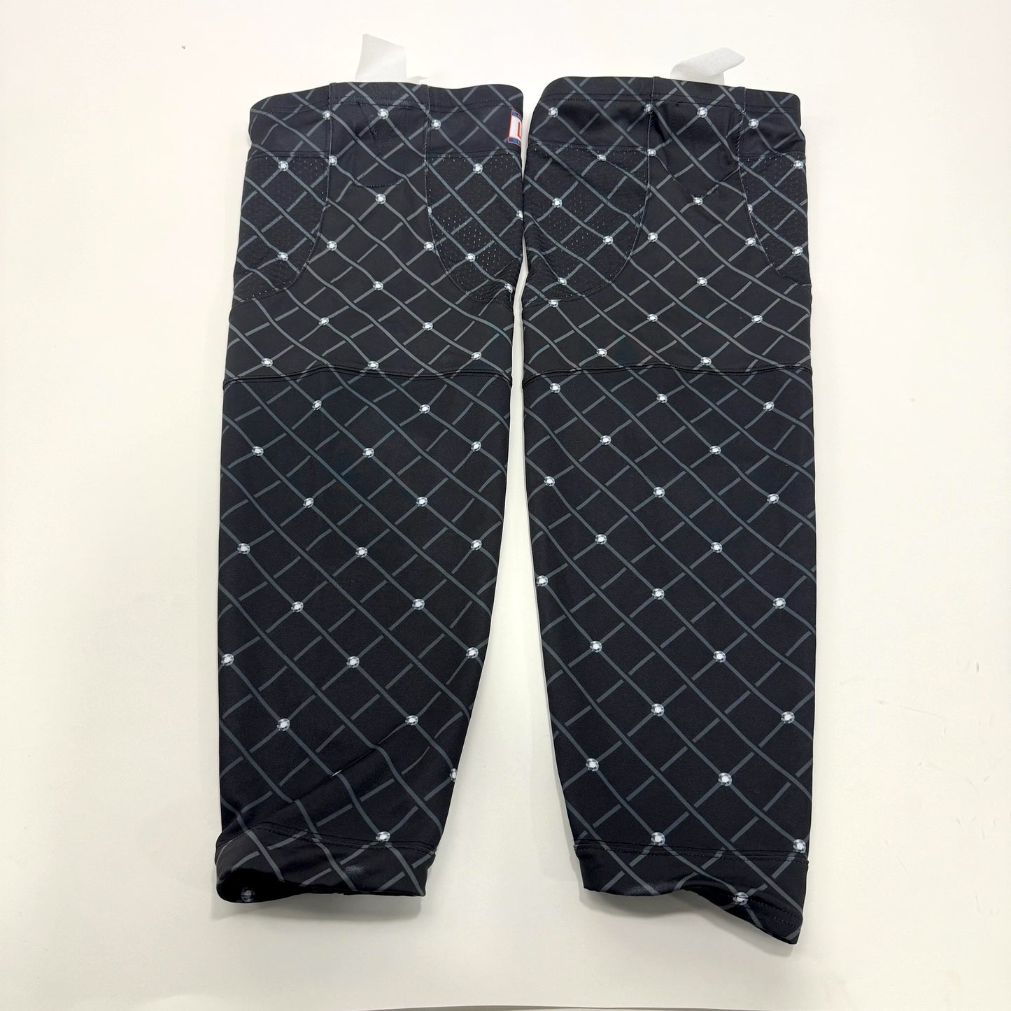 Used Once Black Chicago Steel Hockey Socks - Senior Large