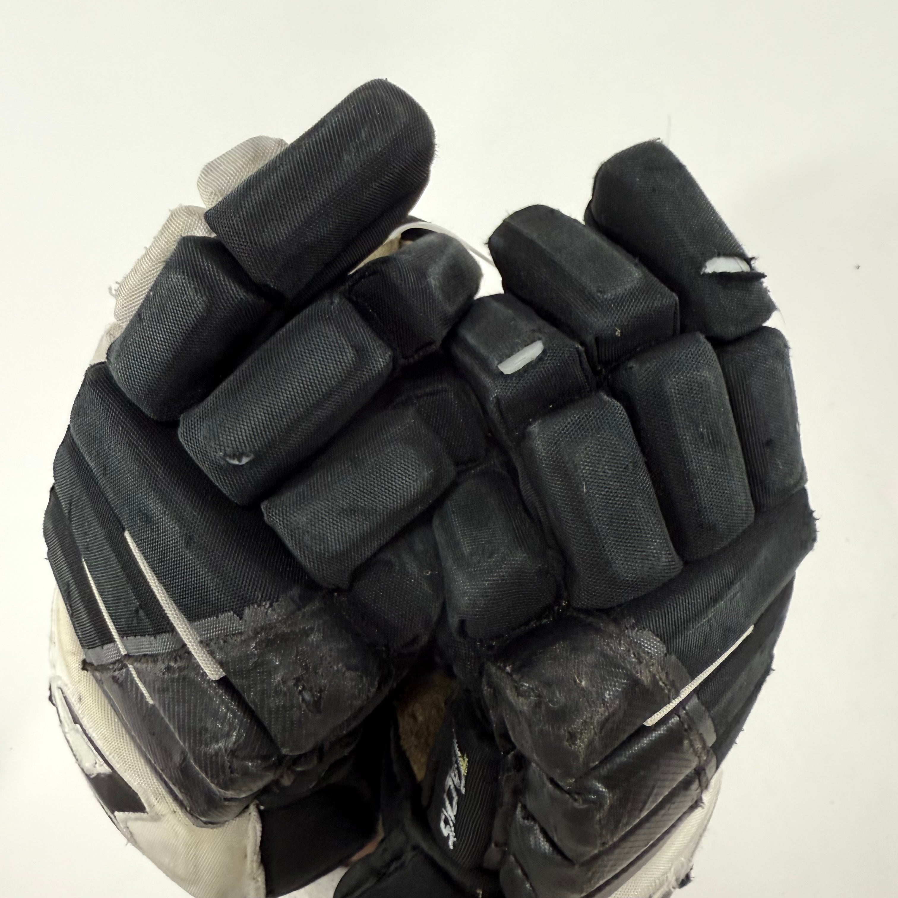 Used Black and White CCM 4 Roll Pro Gloves | 14" | U177 - Top Flight Hockey