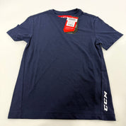 New Navy CCM Youth Team Premium Essential T Shirt | Youth S | #191520016630 - Top Flight Hockey