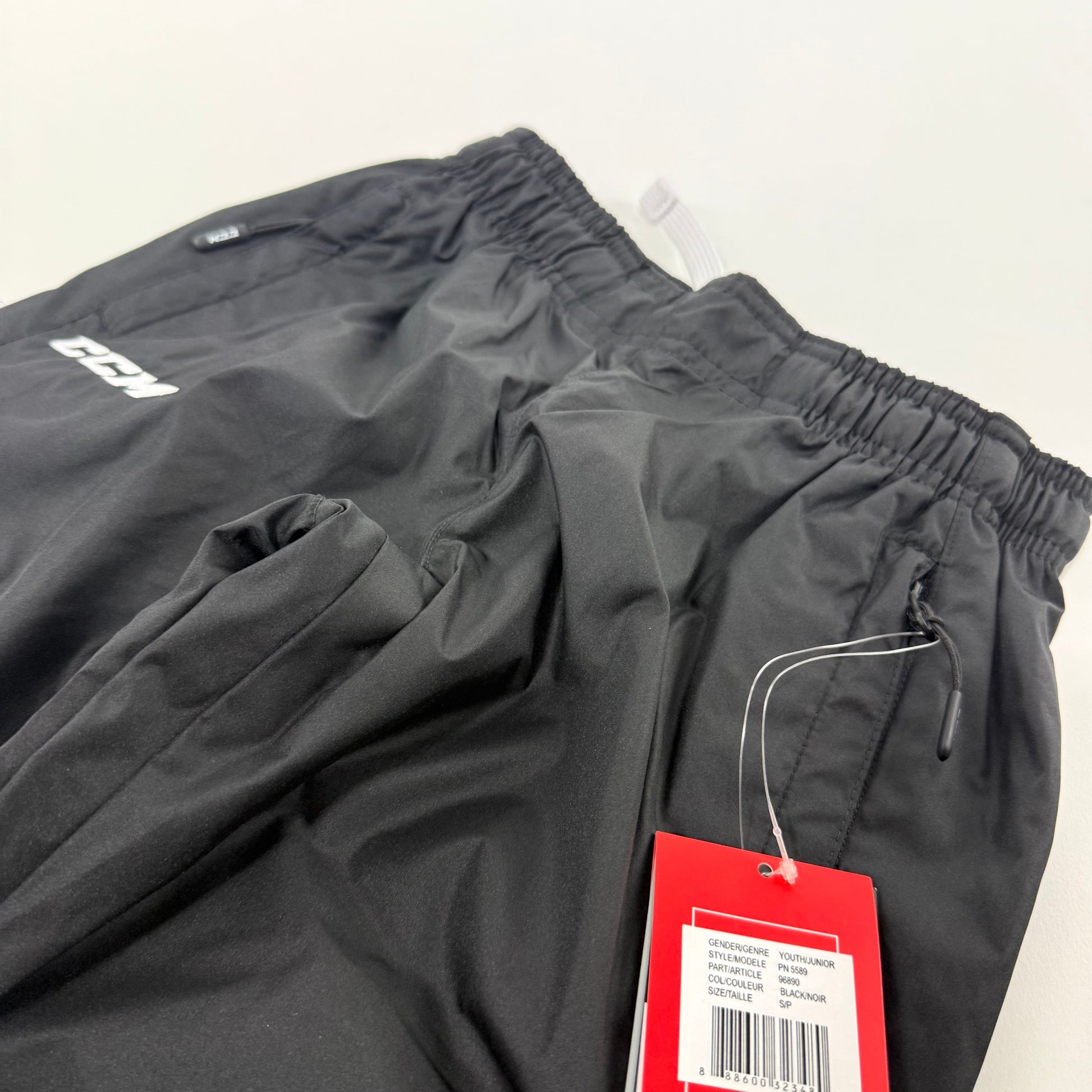 New Black CCM Youth Hockey Warm Up Pant | Youth S | #888600323480 - Top Flight Hockey