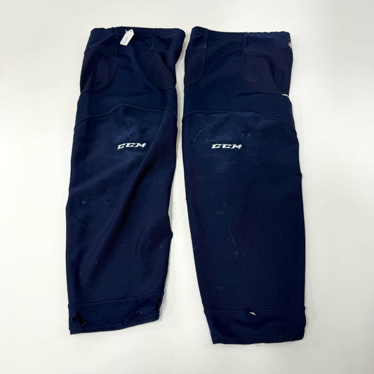 Used Navy and White CCM Practice Socks | Large | AB757