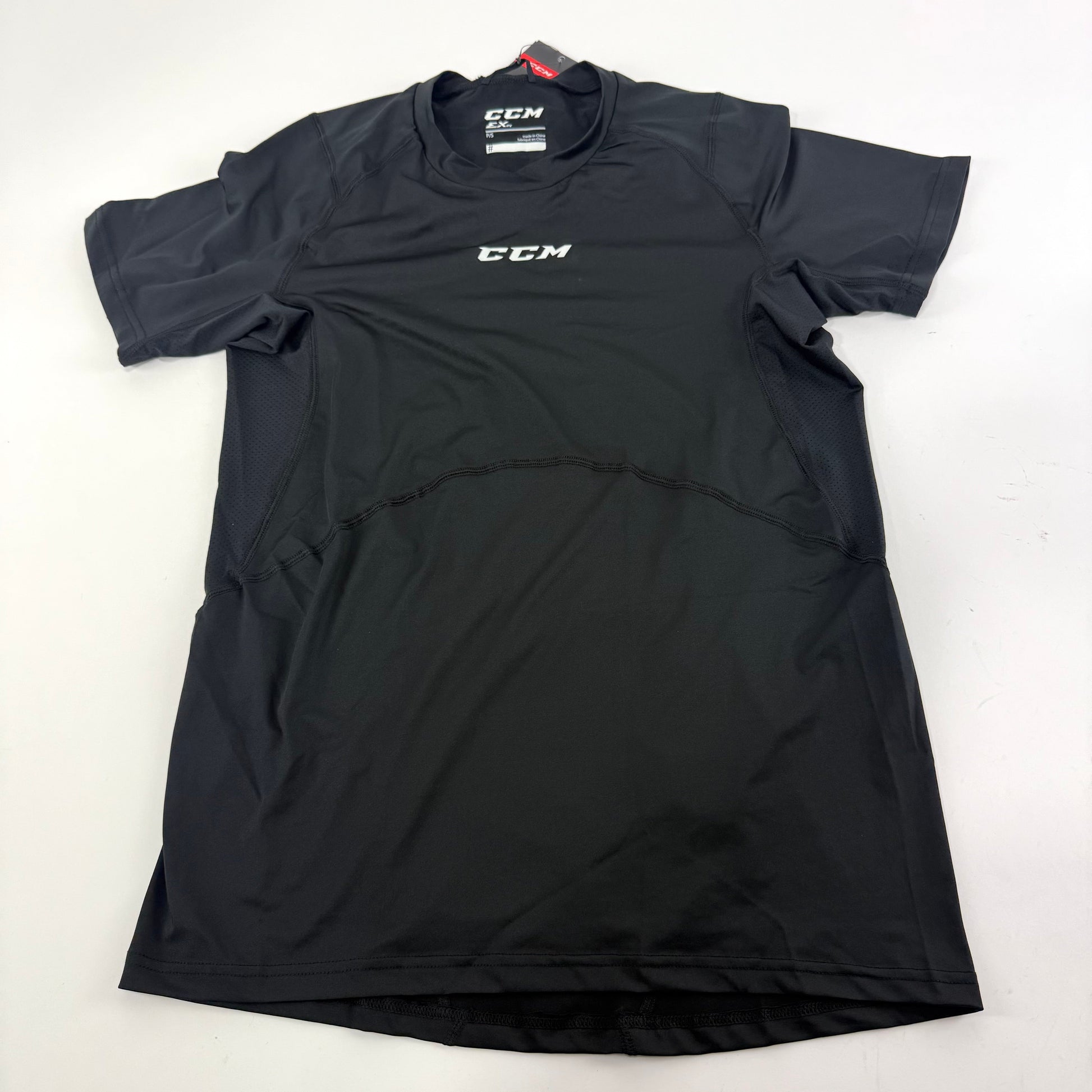 New Black Mens CCM Compression Short Sleeve Shirt | Senior S | #191520514709 - Top Flight Hockey