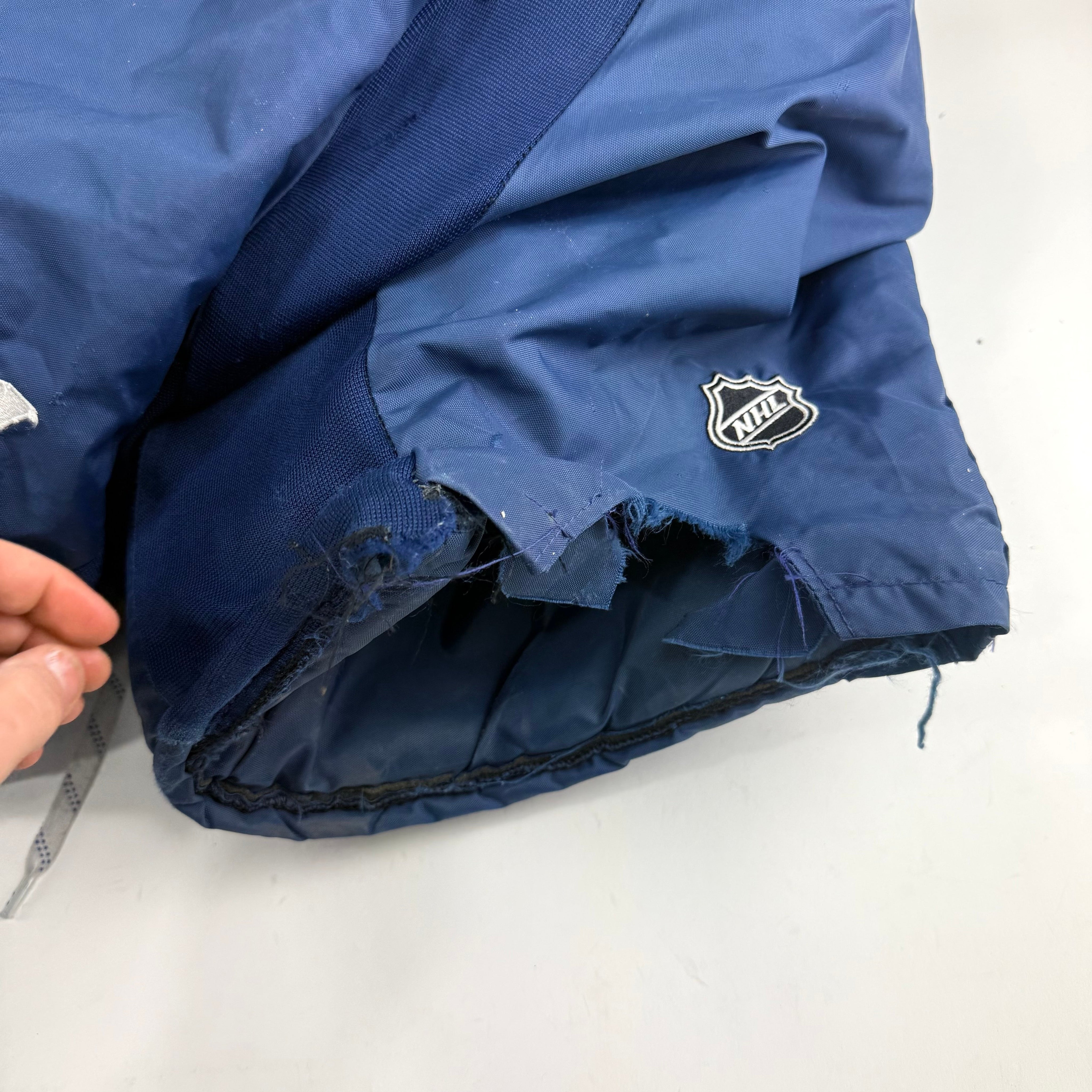 Used STL Blues Navy CCM HPG14A Goalie Pants - Fit 2 - #J631 - Top Flight Hockey