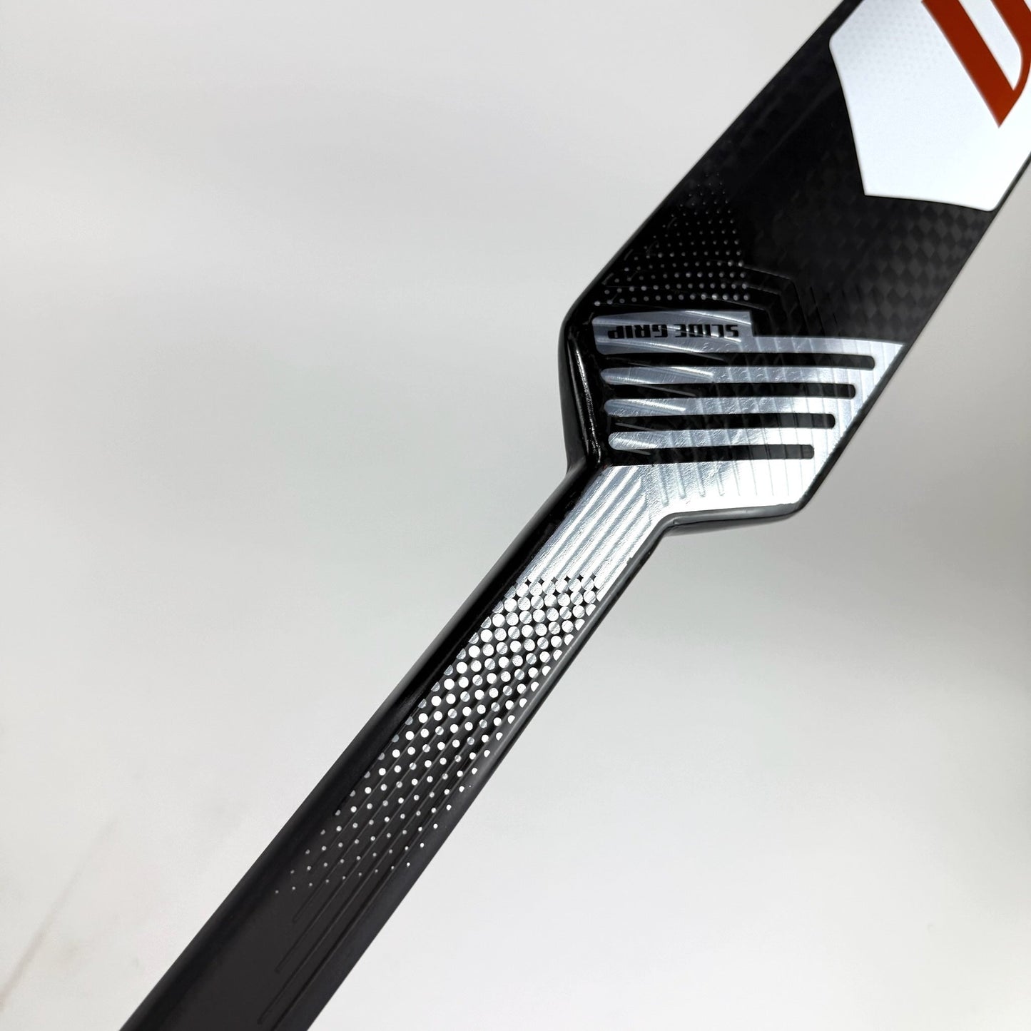 New Regular Orange/White Warrior Ritual V4 Goalie Stick | 27" Paddle Heel Curve | R304