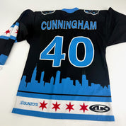 Used Black Chicago River Dogs Game Jersey | Senior Small | B593 - Top Flight Hockey