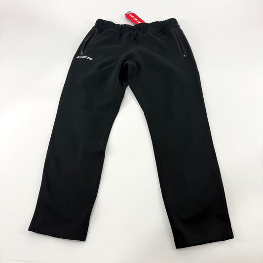 New Black CCM Mens Premium Tapered Fleece Pant | Senior M | #191520015381