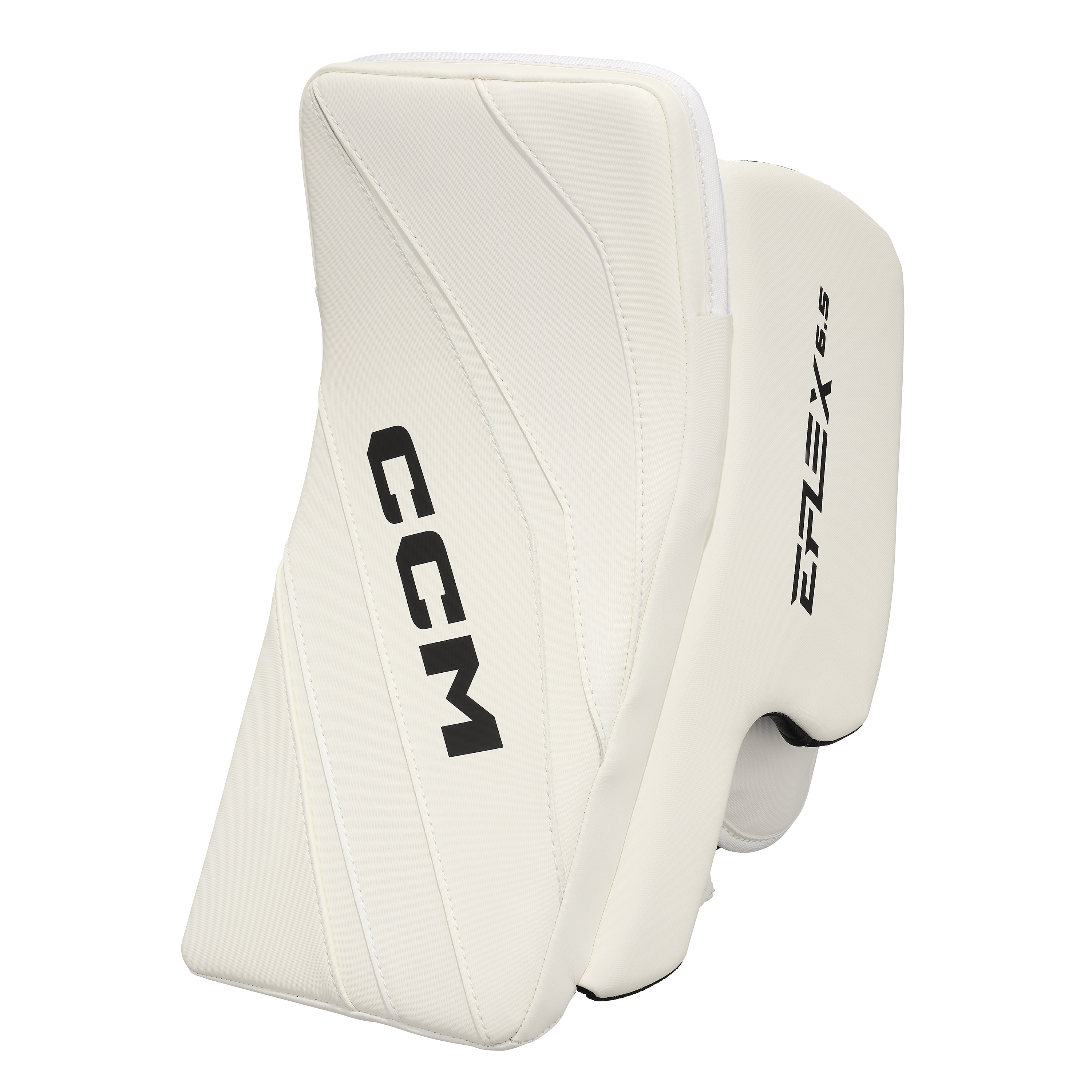 New CCM White E Flex 6.5 Goalie Blocker | Regular | Junior | #191520629519 - Top Flight Hockey