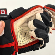 Used Chicago Blackhawks Easton Pro Gloves | 14" | L314 - Top Flight Hockey