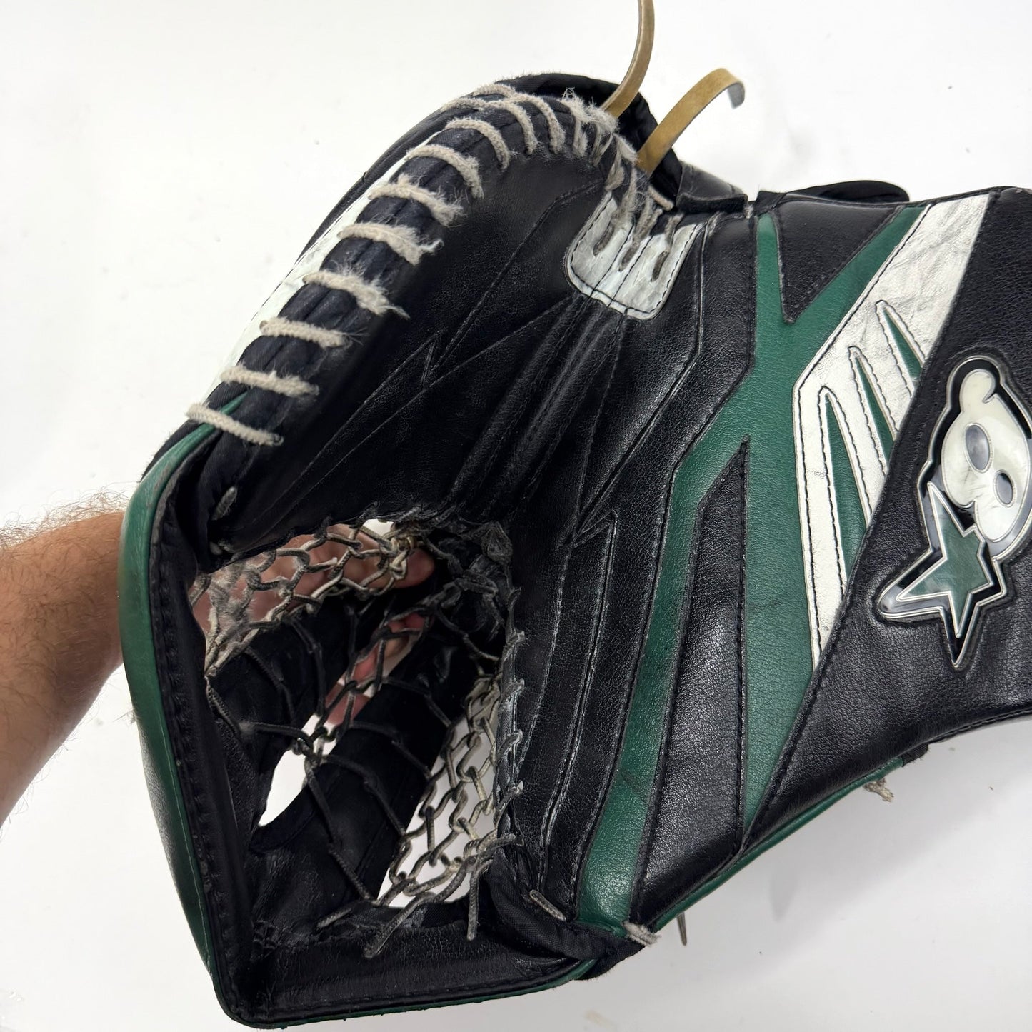 Used Regular Black/Green/White Brian's Subzero 3 Pro Goalie Glove | Senior | AB532