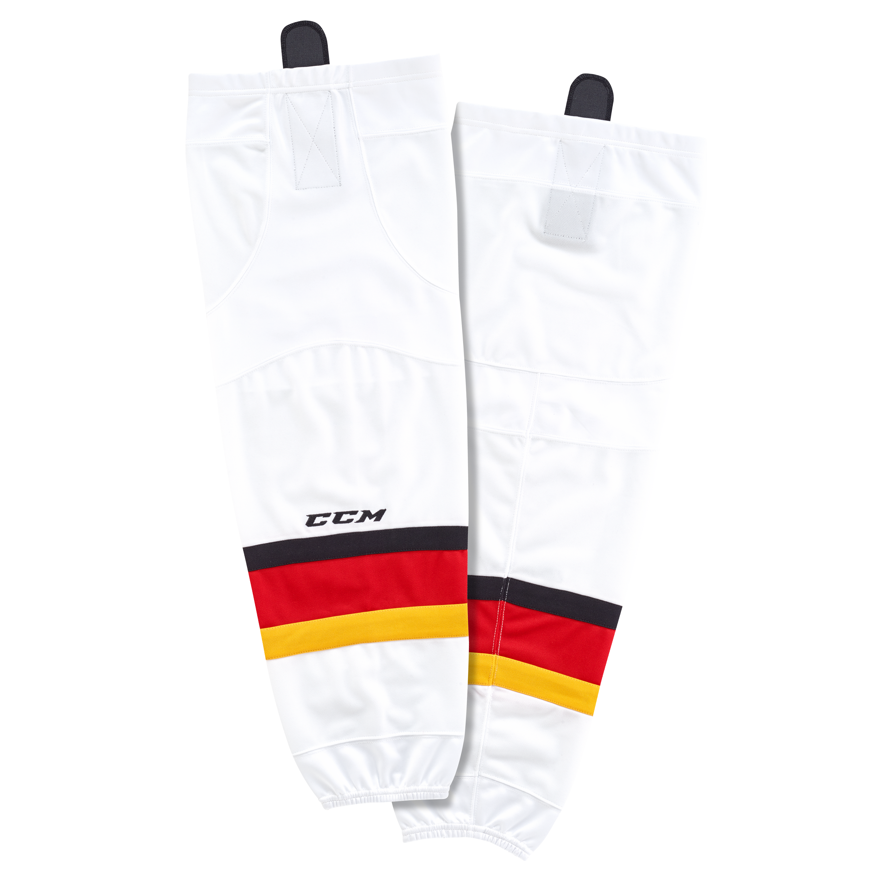 Brand New - Calgary Flames Away CCM Quicklite 8000 Hockey Socks - Senior - Top Flight Hockey