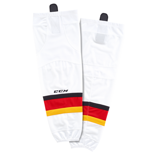 Brand New - Calgary Flames Away CCM Quicklite 8000 Hockey Socks - Senior - Top Flight Hockey