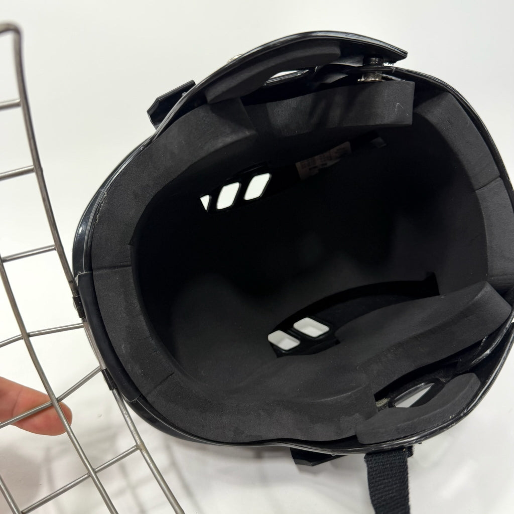 Used Black Bauer 1000 Helmet With Cage | Senior XS | J105 - Top Flight Hockey
