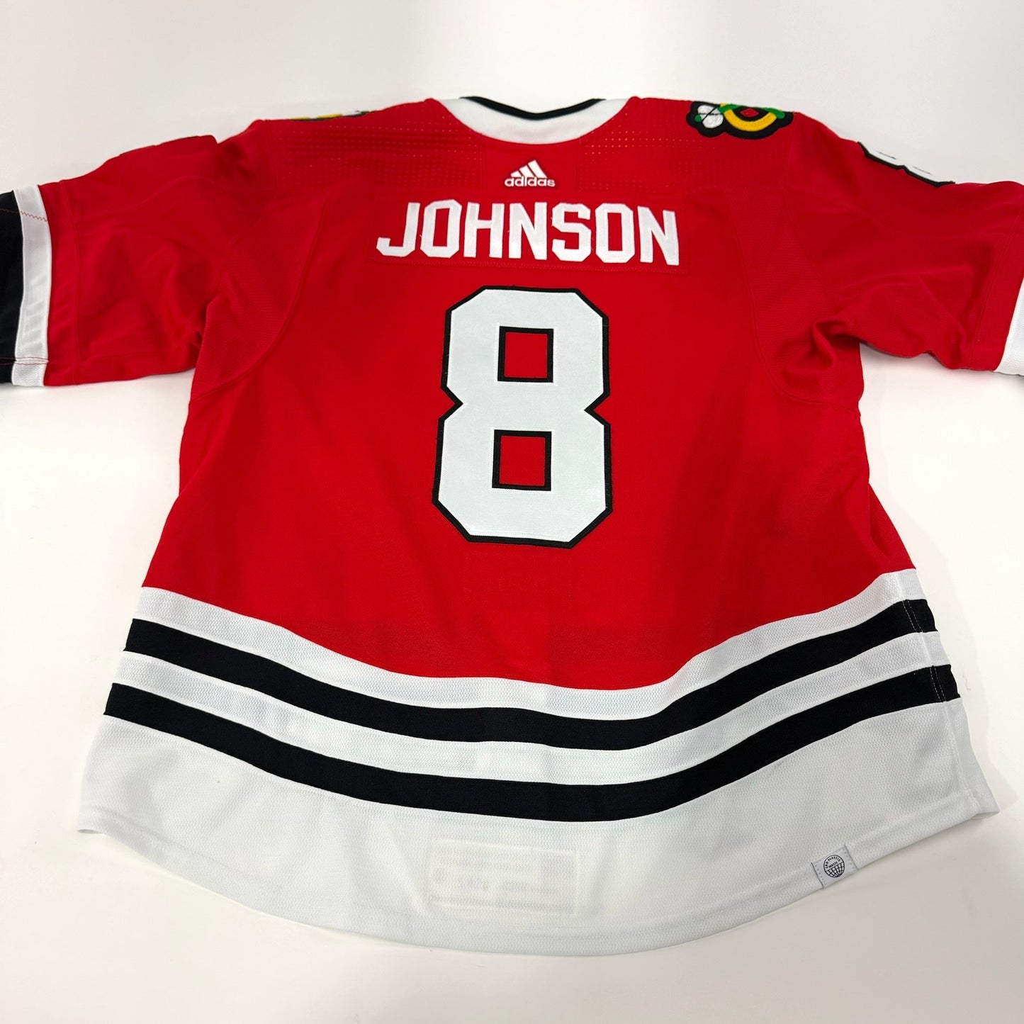Jack Johnson #8 Home Chicago Blackhawks Game Worn Jersey 2022-2023, Set 2 | 9942-25491