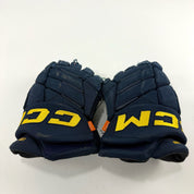 Used Navy STL Blues CCM Jetspeed Pro Gloves | 14" | D174