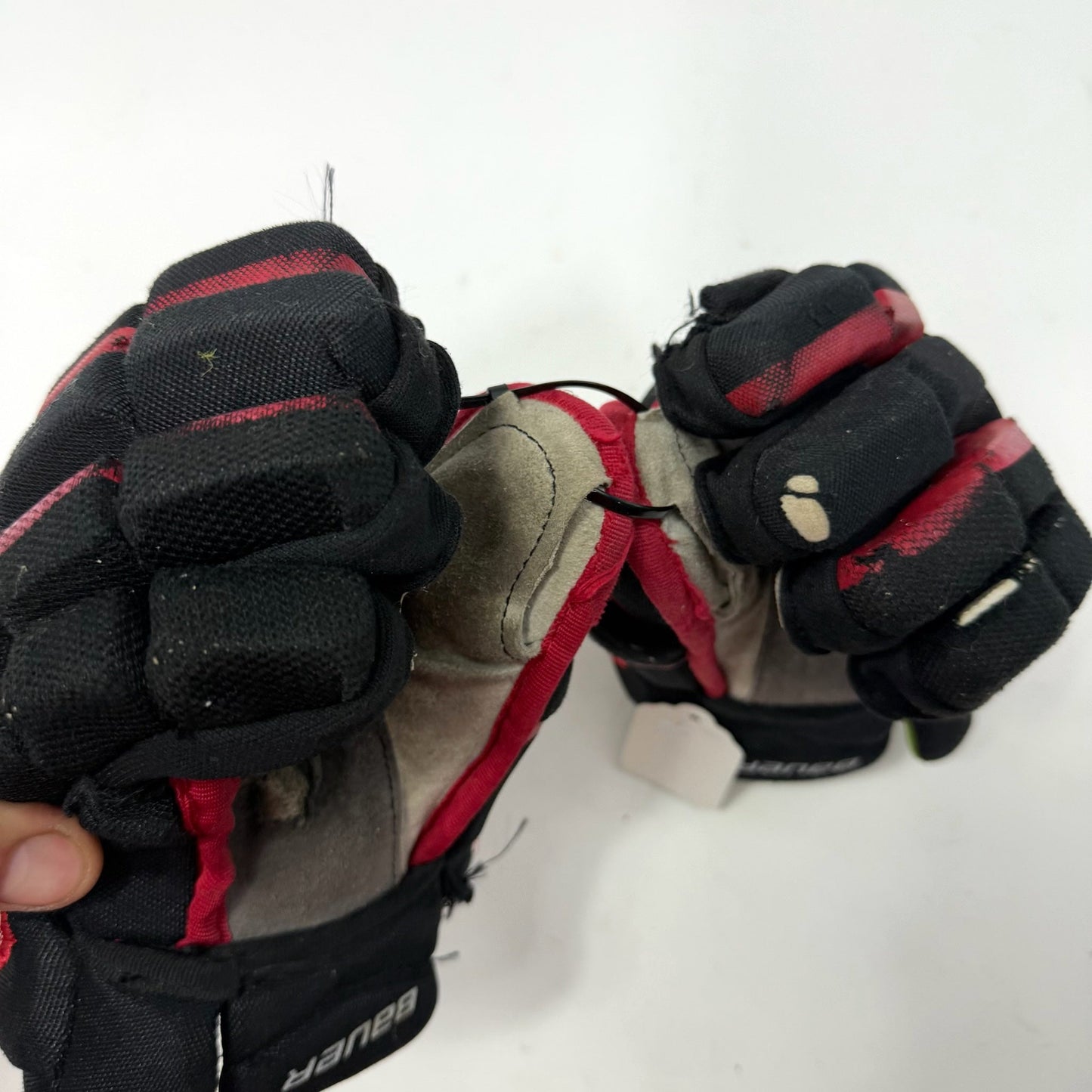 Used Black and Red Bauer Supreme ONE.6 Gloves | 10" | AB460
