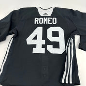 ROMEO #49 - Black Chicago Blackhawks Practice Jersey - Adidas MIC Size 56 - Top Flight Hockey