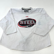 Used | White Gemini CHICAGO STEEL USHL Practice Jersey | Multiple Sizes and Numbers