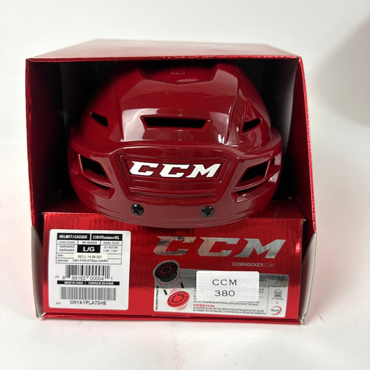 Brand New CCM Resistance Helmet in Box - Harvard Red - Large - #CCM380