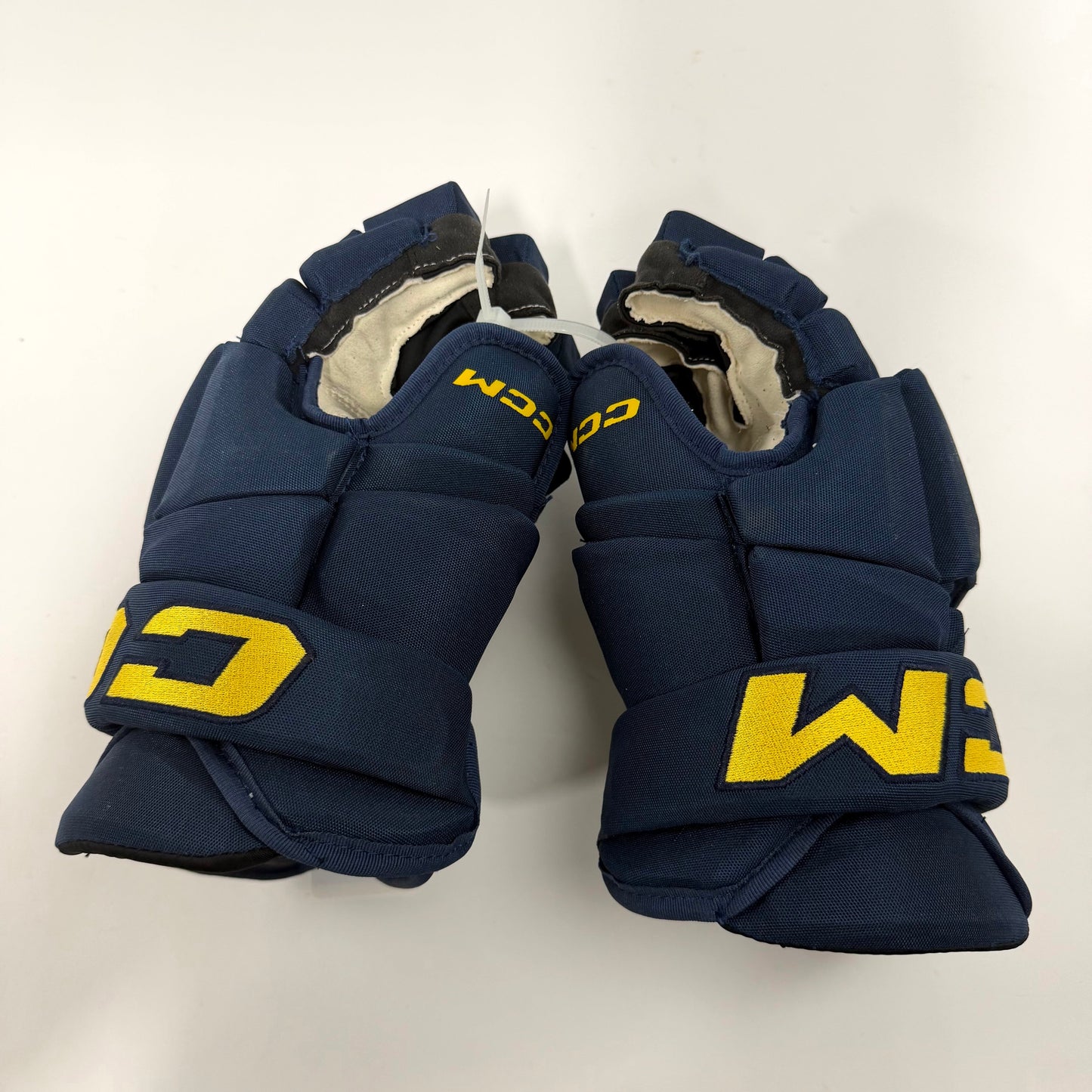 Used Navy CCM HPG43 Gloves | 14" | J114