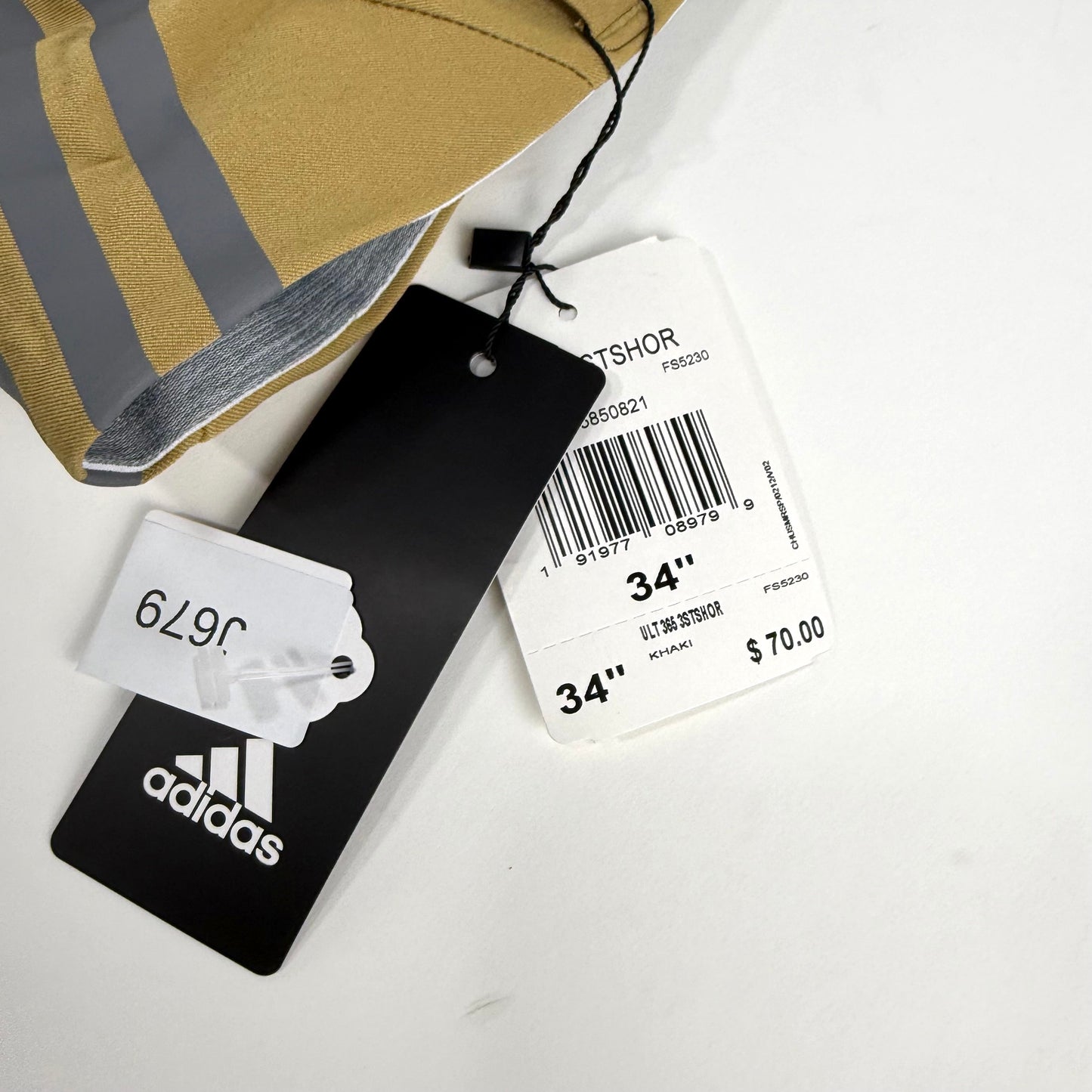 New Khaki Adidas Golf Shorts | 34" Waist Size | J67935