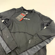 New Black CCM Mens Baselayer Long Sleeve Top with Gel | Senior S | #191520510213
