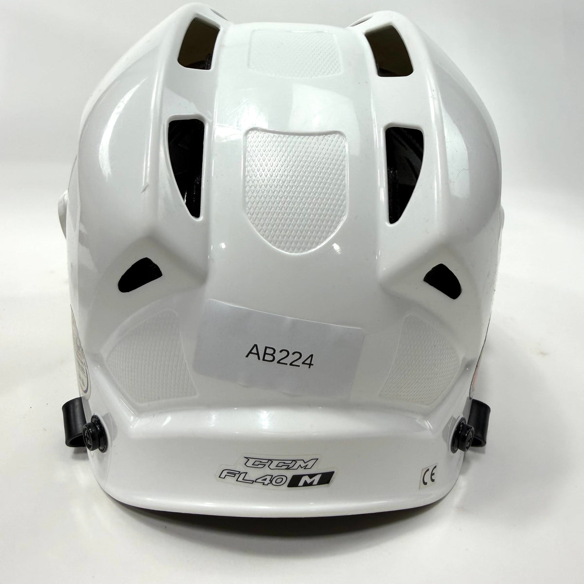 Used White CCM FL40 Helmet | Senior Medium | AB224