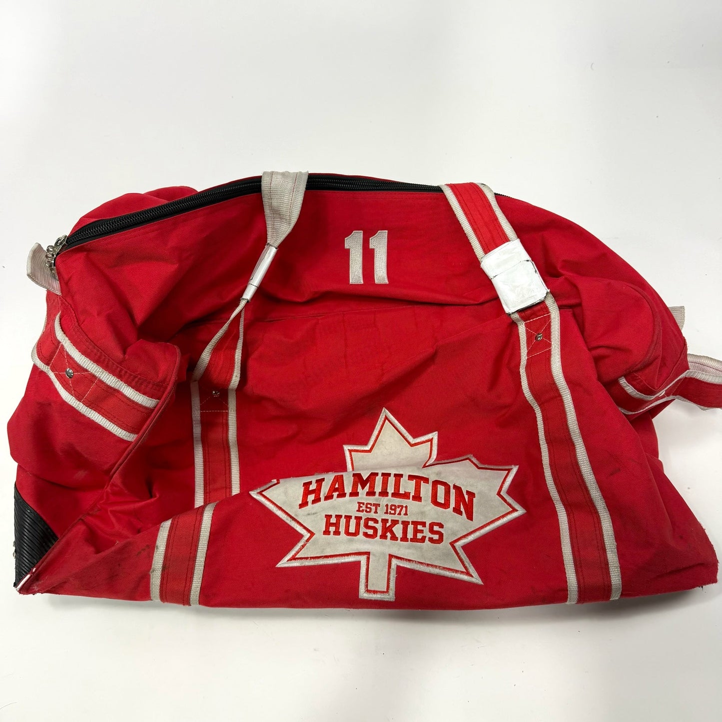 Used Red Elite Hockey Hamilton Huskies Player Bag | AB543