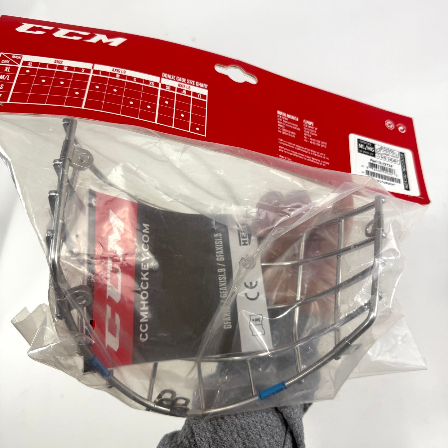 New CCM Chrome STL Facemask | Senior M/L | #888600292526