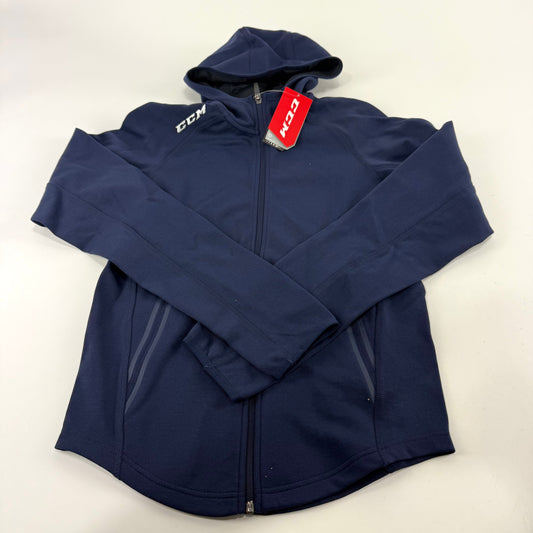 New Navy CCM Premium Full Zip Hooded Fleece | Senior XS | #191520016142